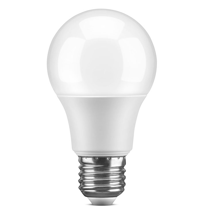 White LED light bulb, isolated on white background